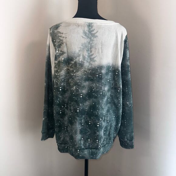 Holiday Thermal Shirt Festive Size XL Racoon and Coffee - Picture 5 of 6